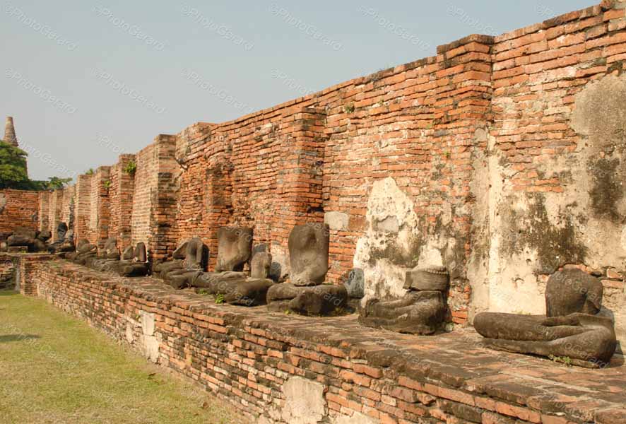 Beheaded Buddhas in the Ancient City of Ayutthaya