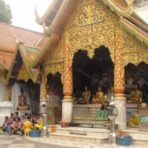 Children at Wat Doi Suthep Chiang Mai Thailand