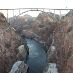 Colorado River Exiting The Hoover Dam