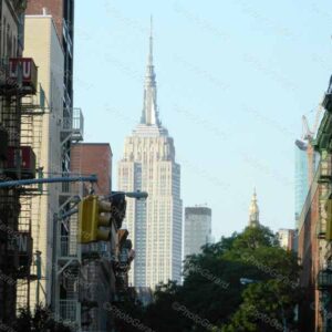 Empire State Building Seen From Little Italy New York NY
