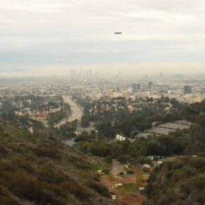 Goodyear Blimp Above Los Angeles California