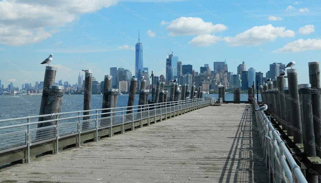 Lower Manhattan From Liberty Island New York NY