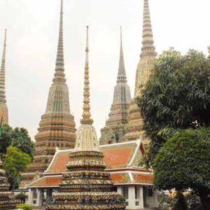 Prangs at Wat Pho Bangkok Thailand