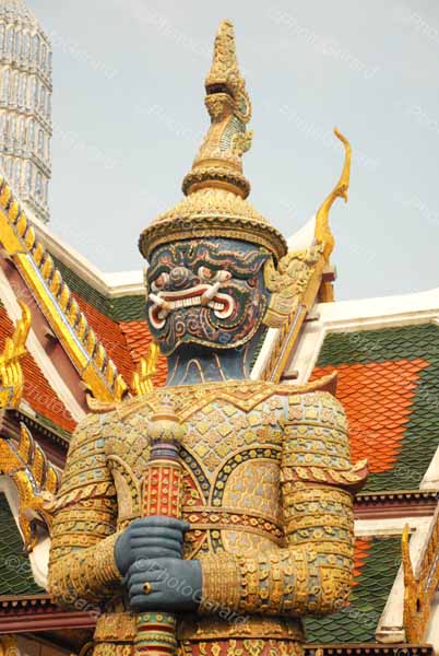 Standing Guard at The Royal Palace Bangkok Thailand